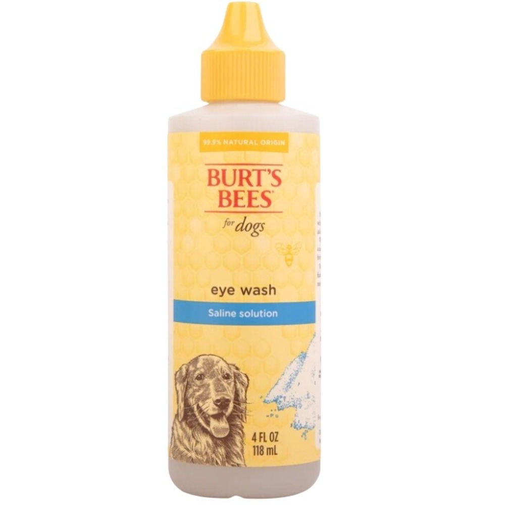 Burt's Bees for Pets Eye Wash Saline Solution for Dogs pH Balanced Pet Care 2 PK